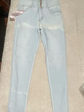 Light Blue High-Rise Skinny Jeans